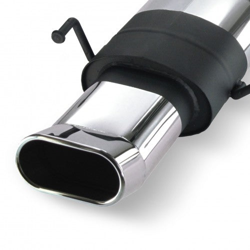 Edelstahl-Endschalldämpfer mit oval DTM-Look Endrohr Für Opel Astra G CC