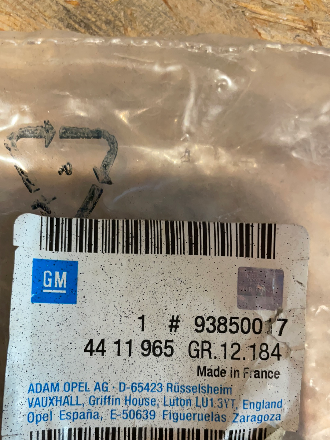 Original GM Opel Vivaro A Türscharnier hinten oben links Neu