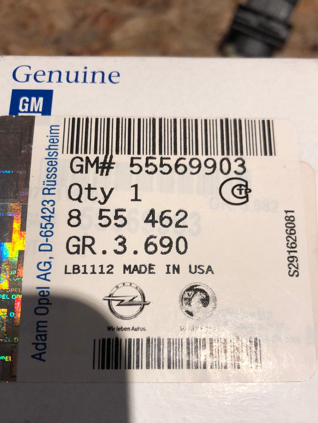 Original GM Opel Ampera 1.4 16V Lambdasonde Neu