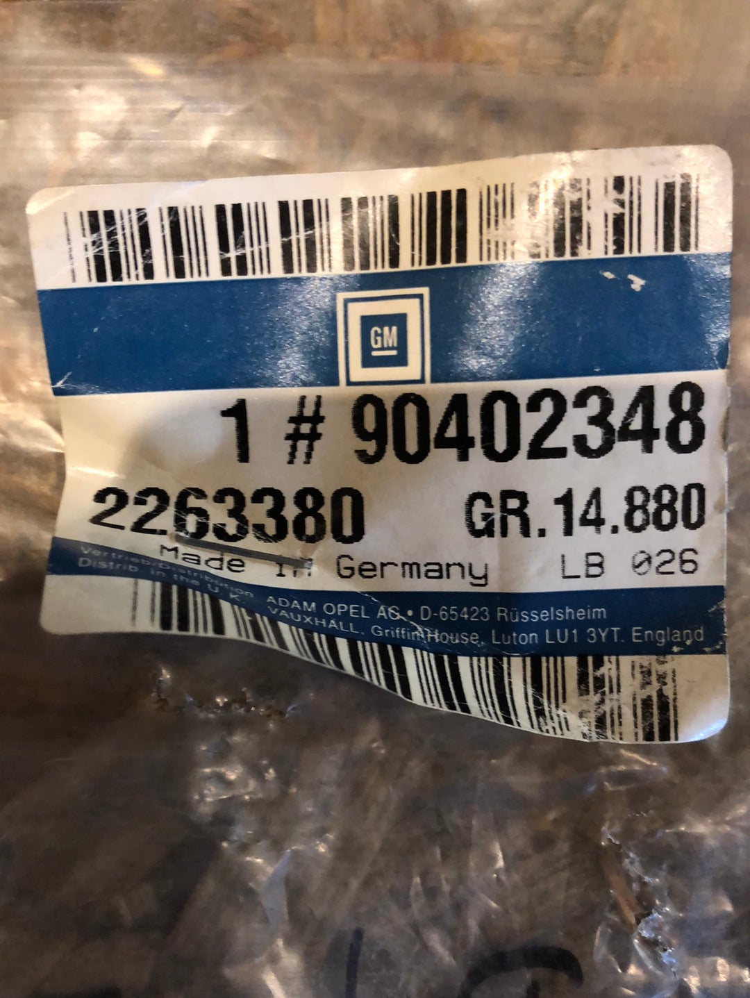 Original GM Opel Astra F Blende Führungsschiene innen rechts grau Neu