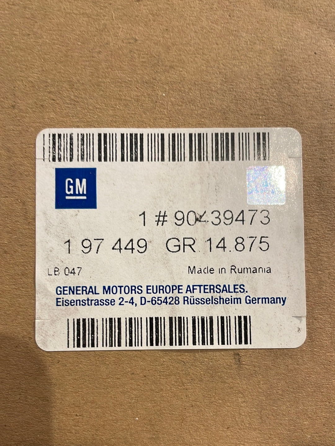 Original GM Opel Omega B Beckengurt Schloß grau rechts Neu