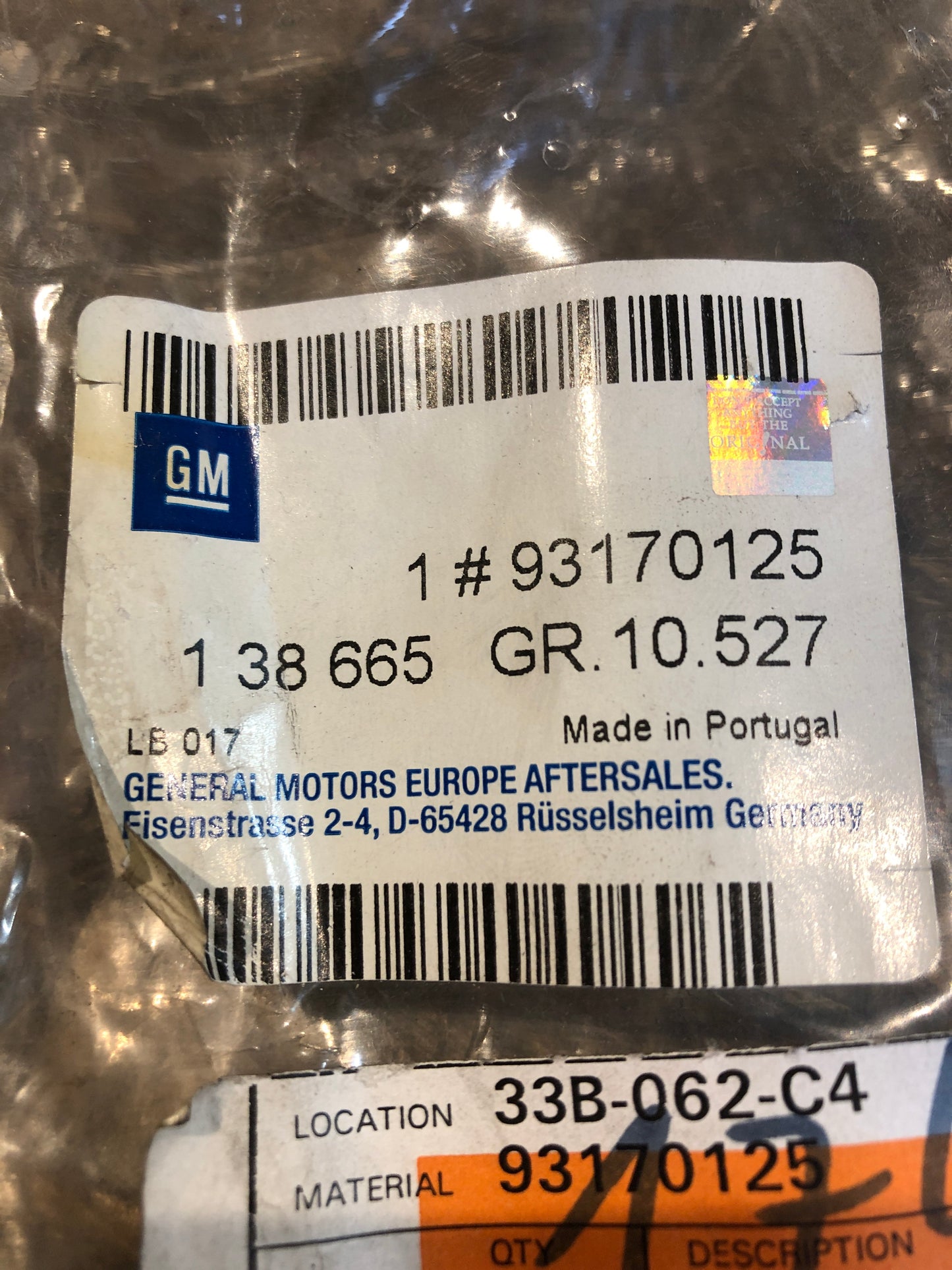 Original Opel Astra G Zafira A Schließzylinder Türgriff vorne links Neu