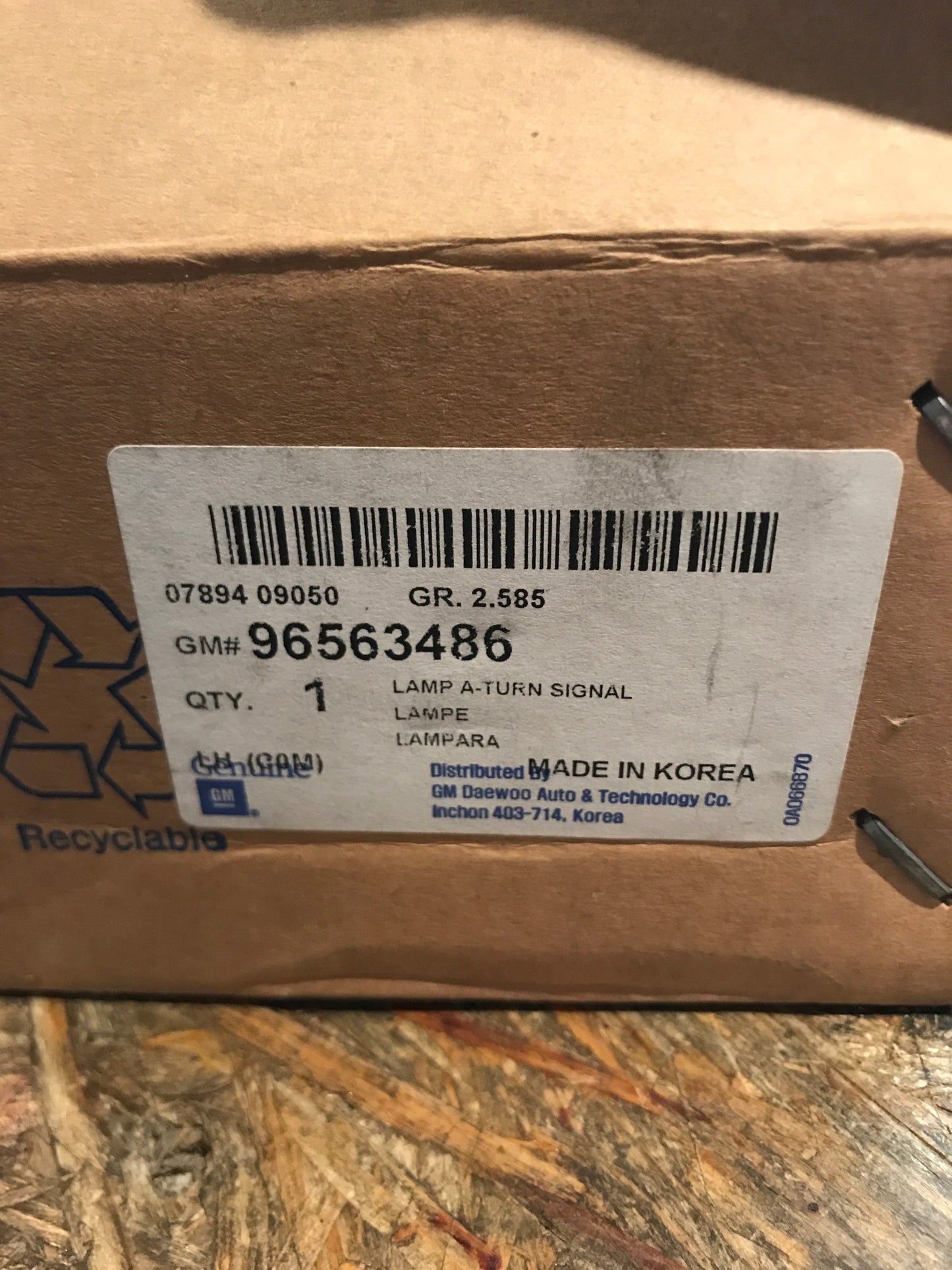 Original Chevrolet Matiz 2001-2004 Blinker vorne links NEU