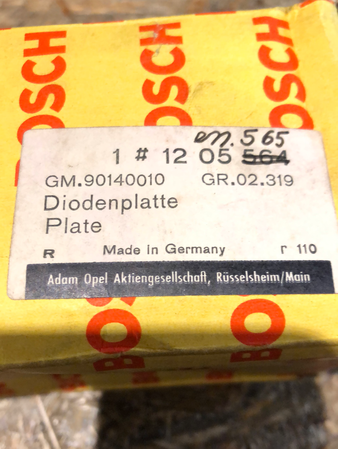 Original GM Opel Corsa A Omega A Lichtmaschine Diodenplatte Neu