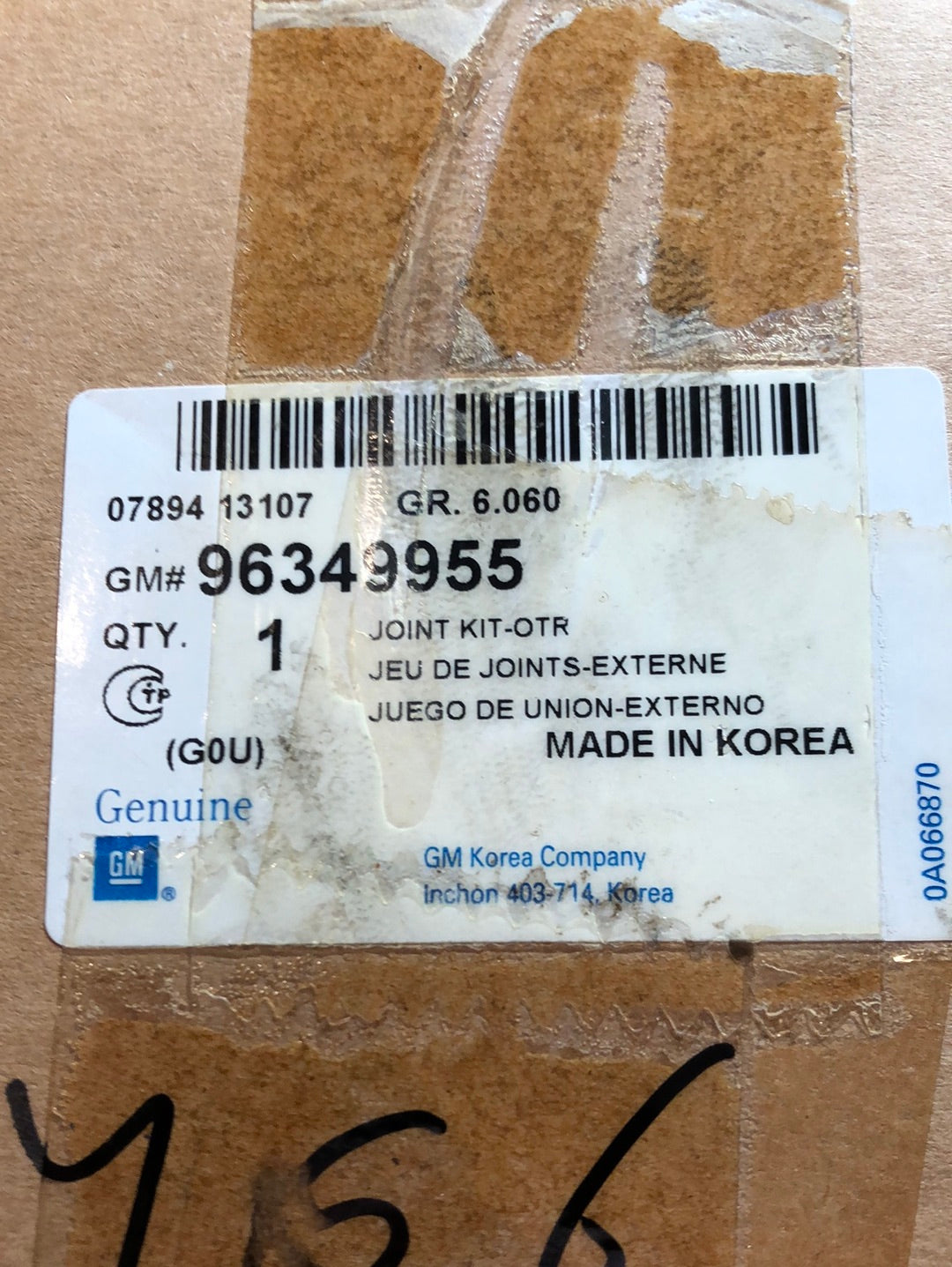 Original GM Daewoo Lacetti Nubira Rezz Gelenksatz Antriebswelle vorne Neu