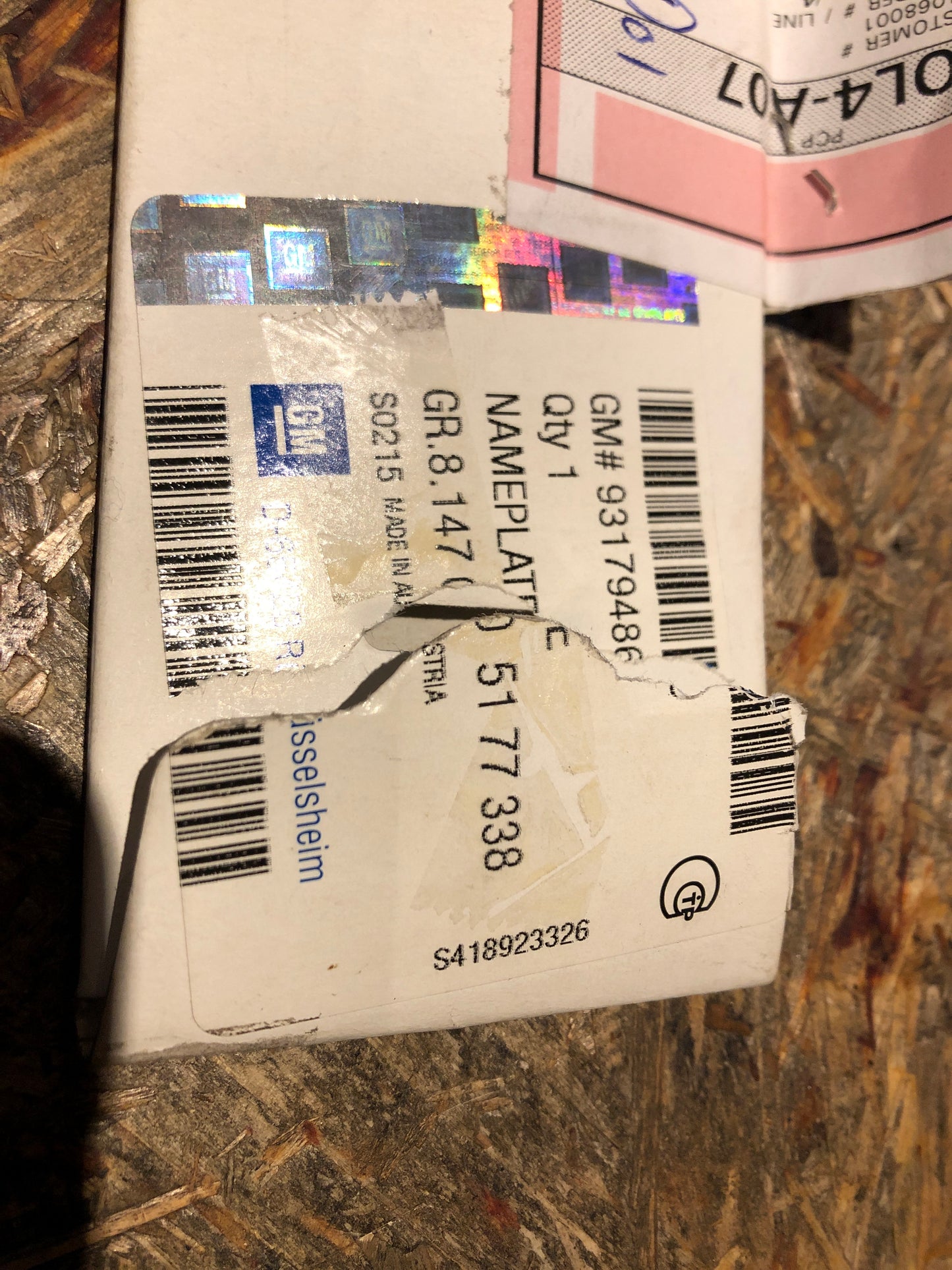 Original Opel Astra H Zafira B Opel Logo hinten Neu