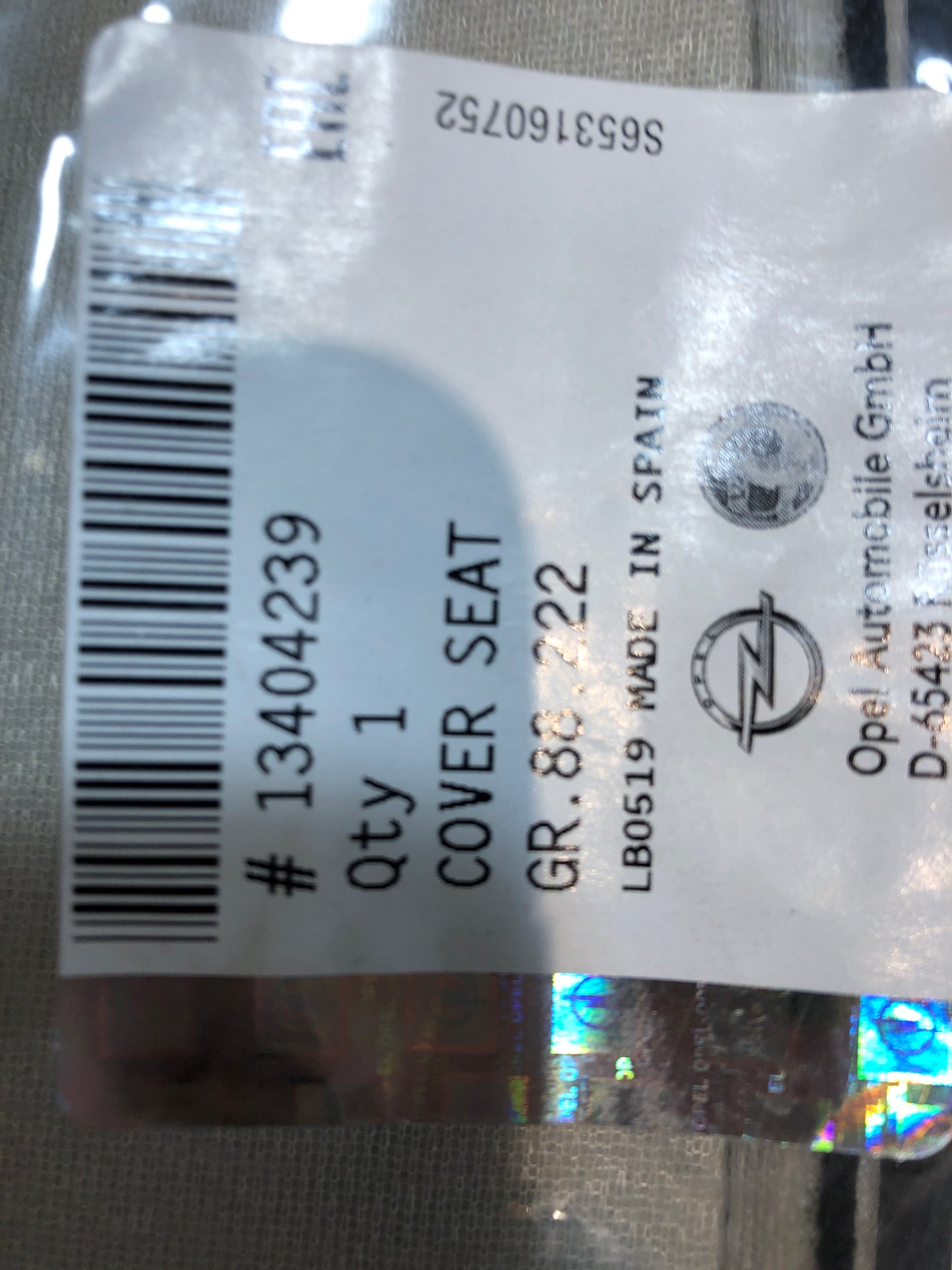 Original Opel Corsa E Sitzbezug Neu