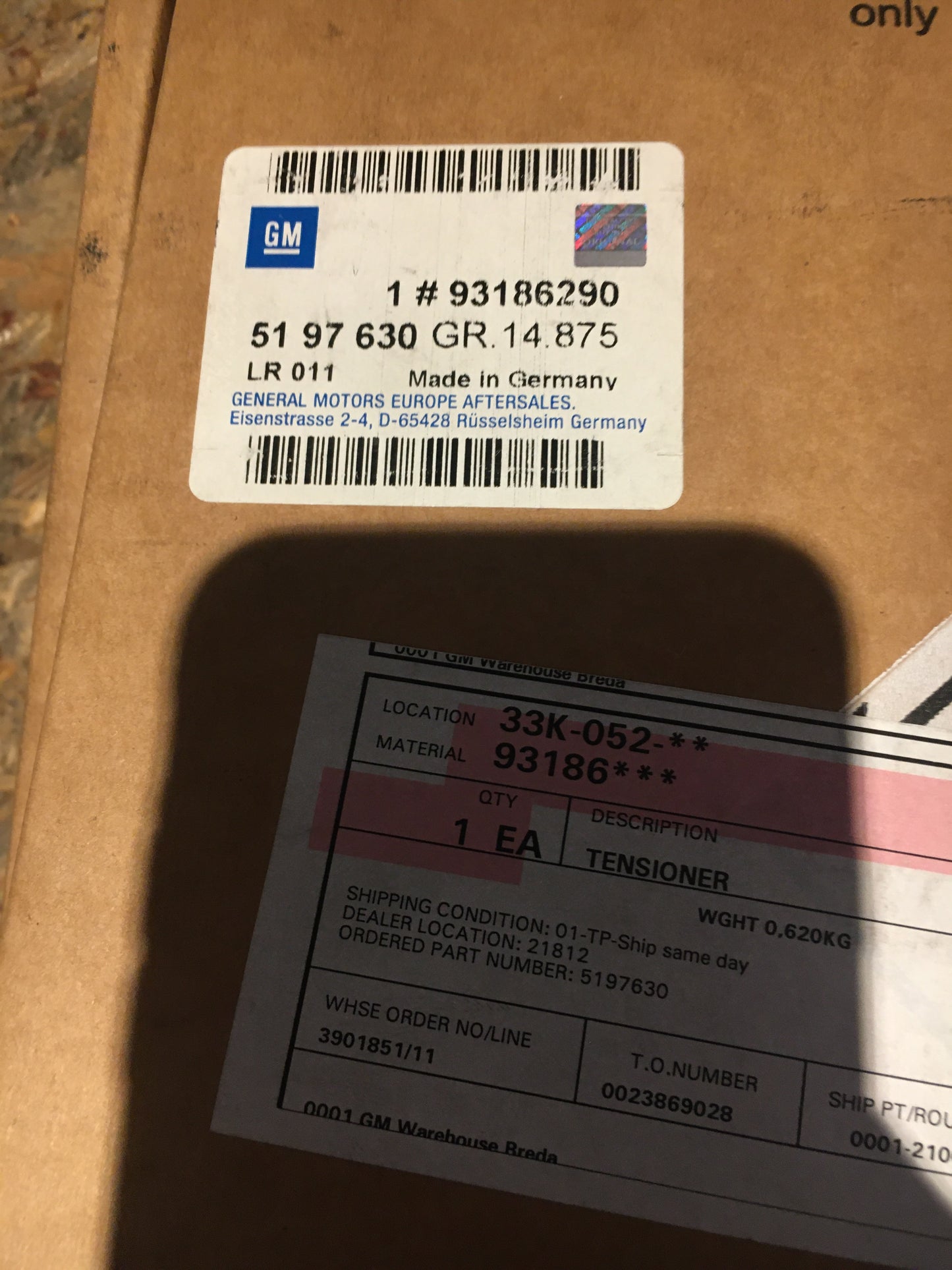 Original Zafira Gurtspanner rechts NEU