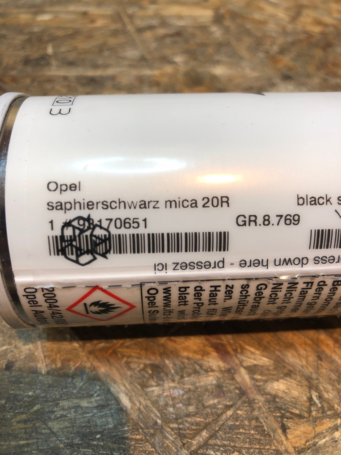 Original GM Opel Lackspray saphierschwarz mica 20R Neu