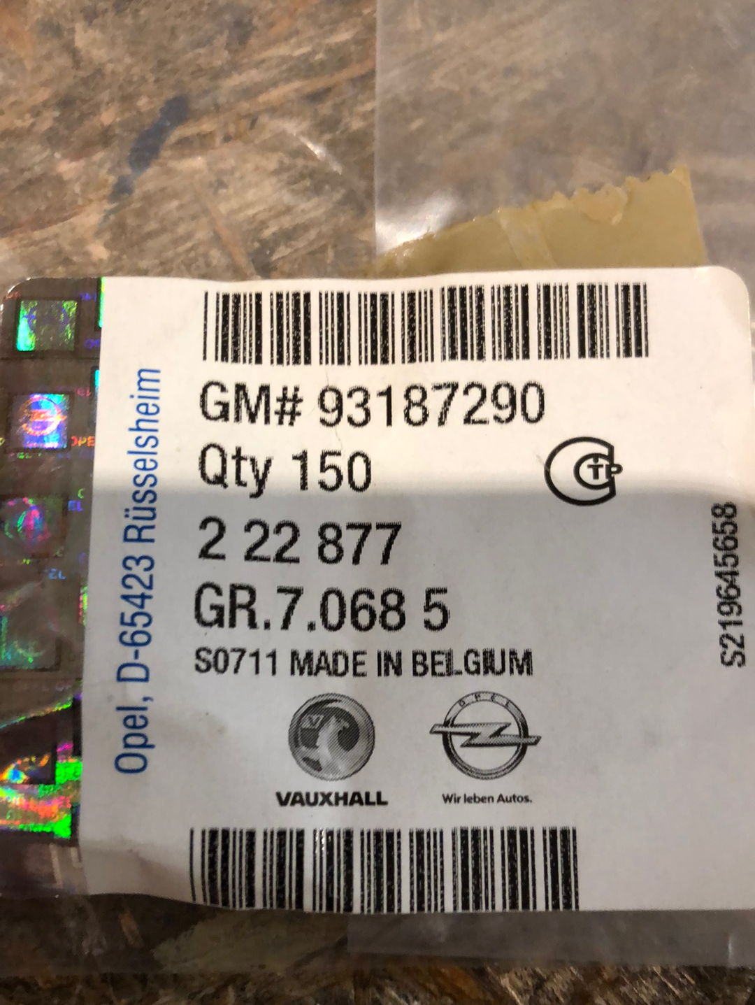 Original GM Opel Astra H Kappe Abschleppöse Neu