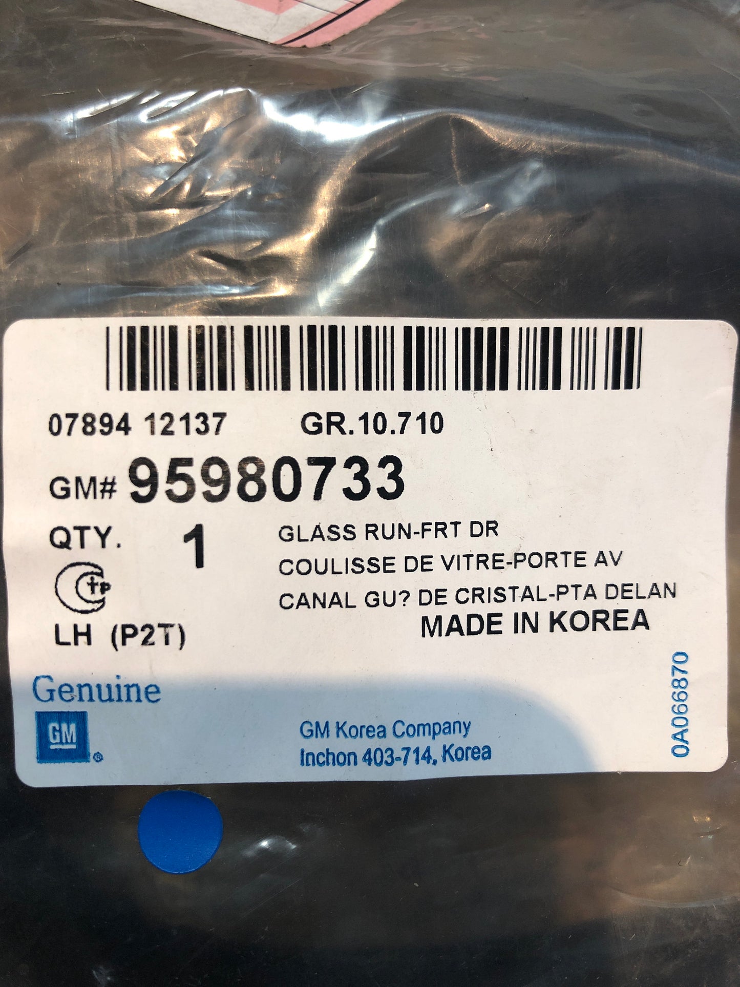 Original GM Oldtimer/Youngtimer Dichtstreifen Neu