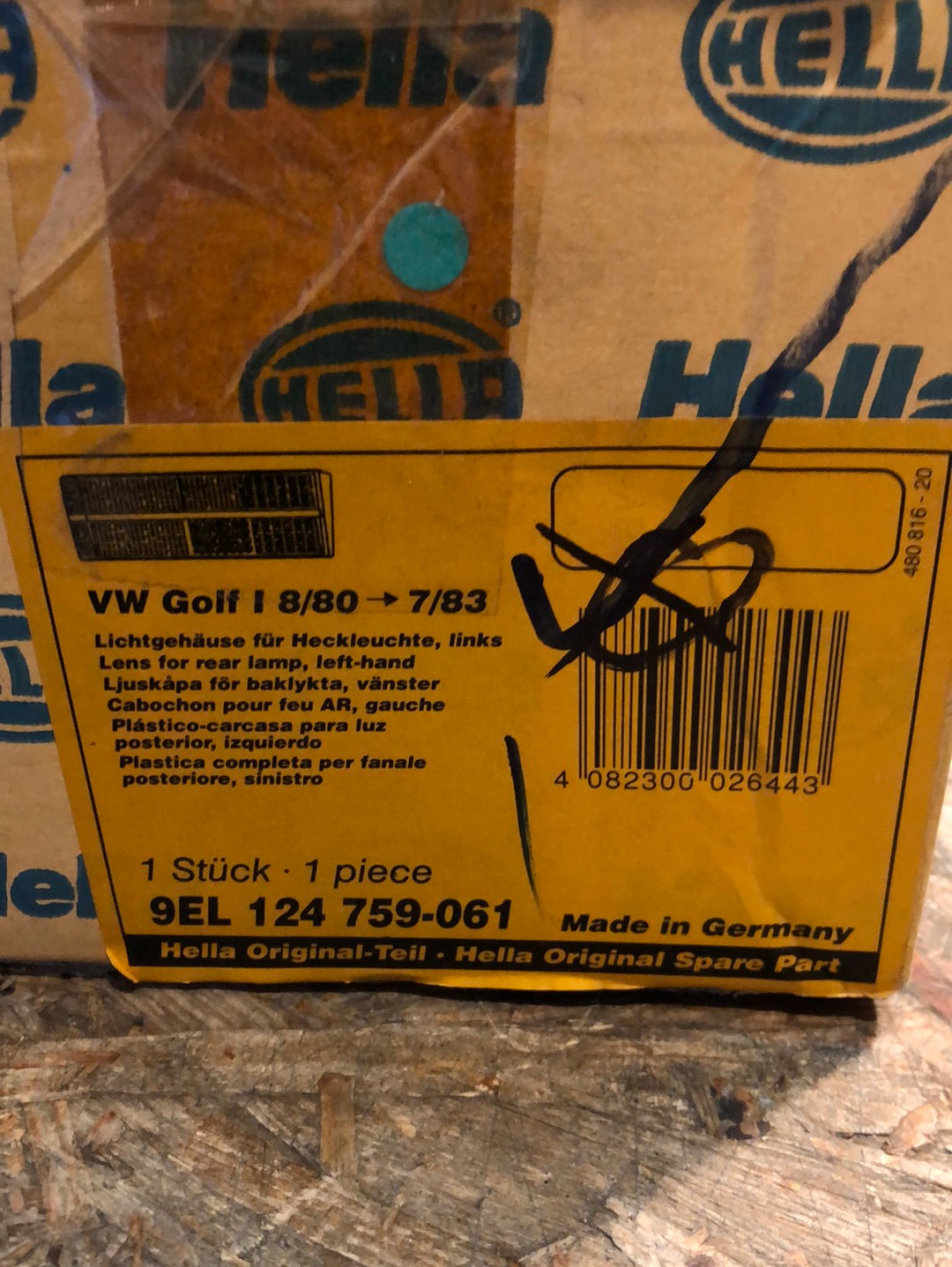 Original Hella VW Golf 1 Bj. 80-83 Gehäuse Heckleuchte Neu