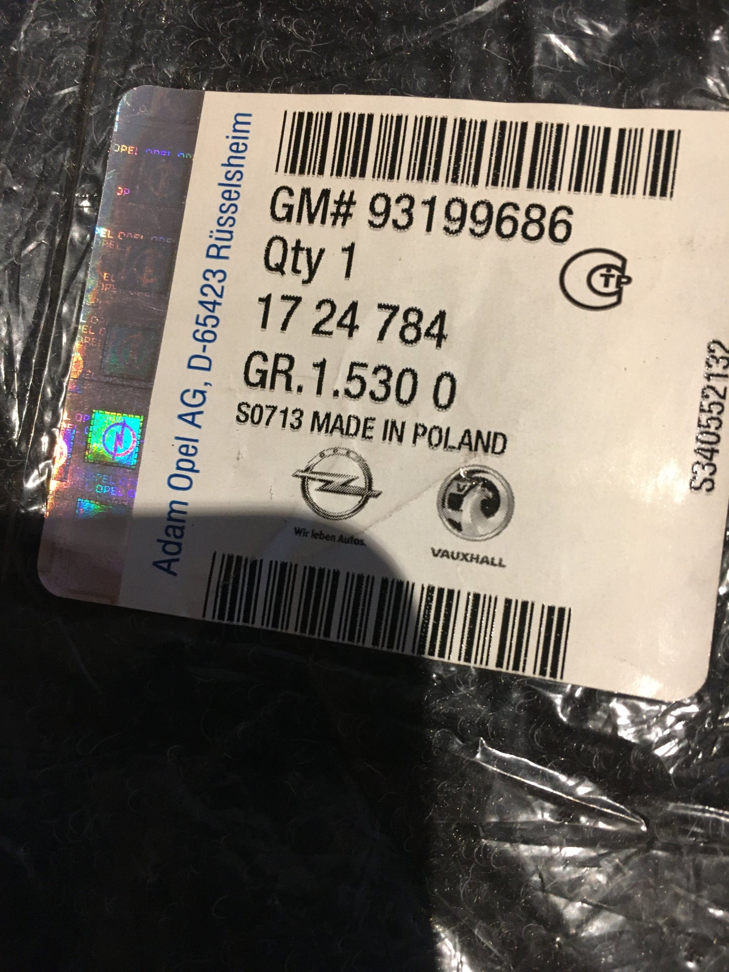 Original Corsa D 5 Türer Fußmatten Satz NEU