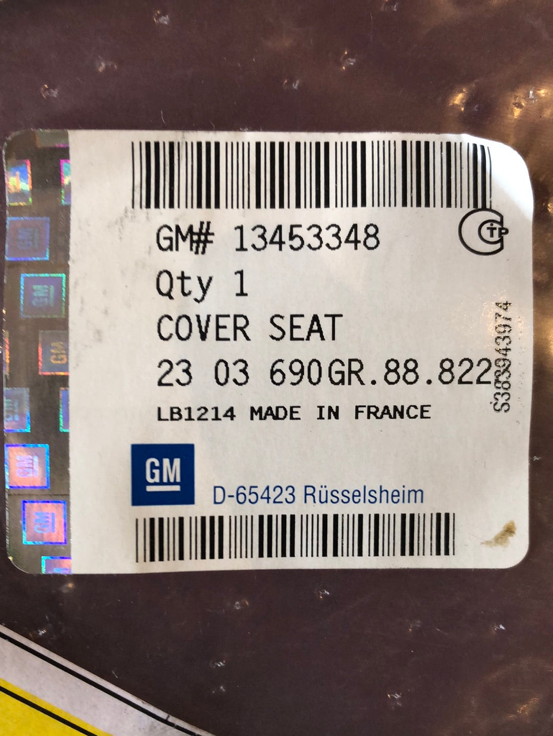 Original GM Opel Astra J Rücksitzpolsterung Schwarz Neu