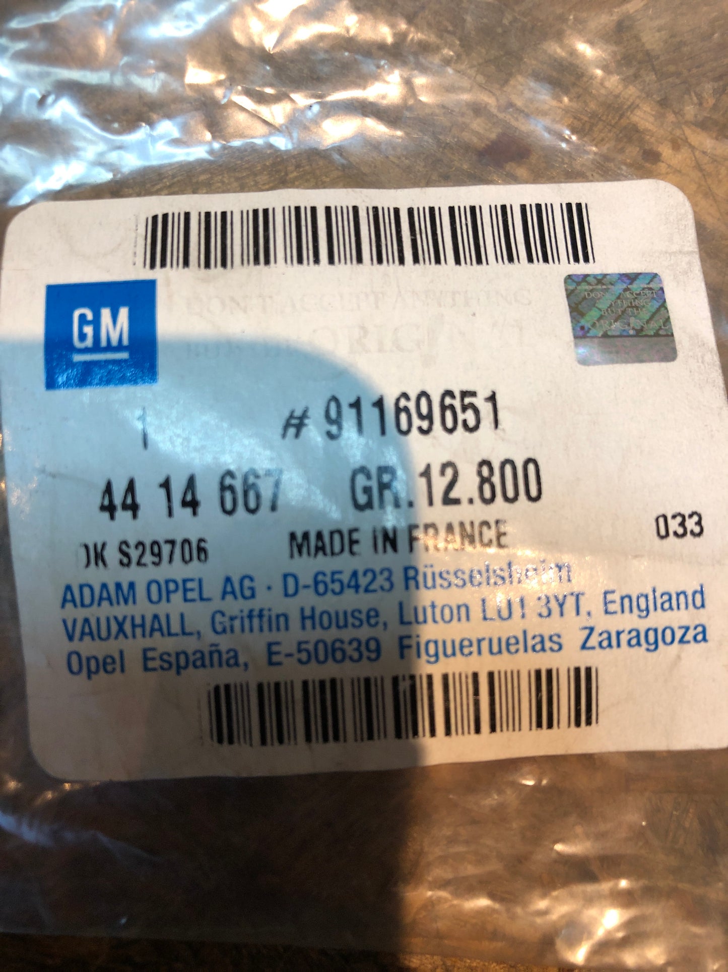 Original GM Opel Vivaro A Halteklammer Windschutzverkleidung Neu