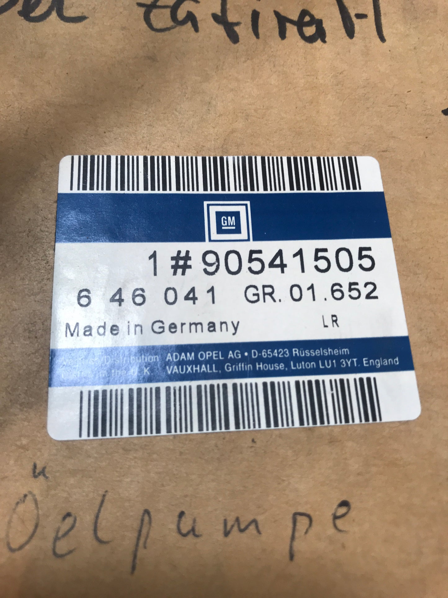 Original Opel Zafira A X16XEL Z16XE Ölpumpe NEU