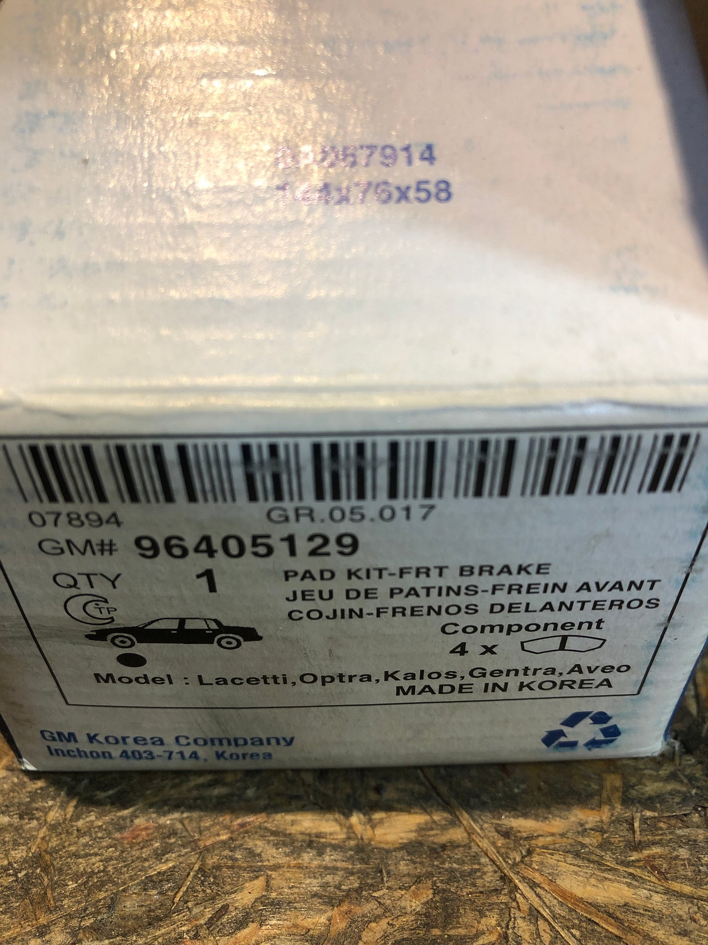 Original GM Chevrolet Lacetti Optra Kalos Gentra Aveo Bremsklötze vorne Neu