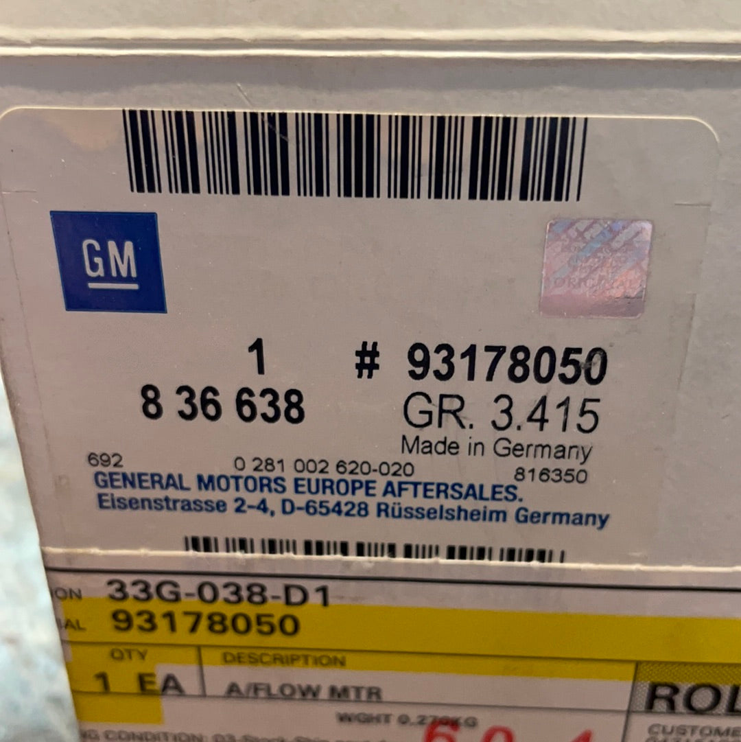 Original GM Opel Meriva Luftmassenmesser Neu