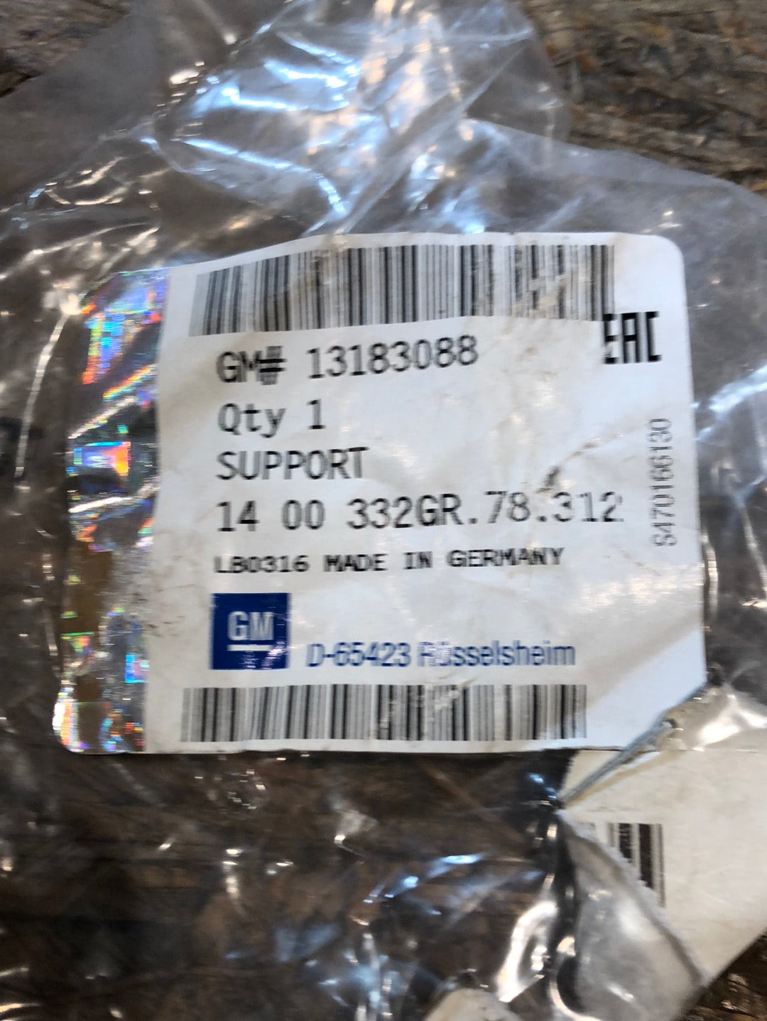 Original GM Opel Astra H Stütze Stoßfänger hinten rechts Neu