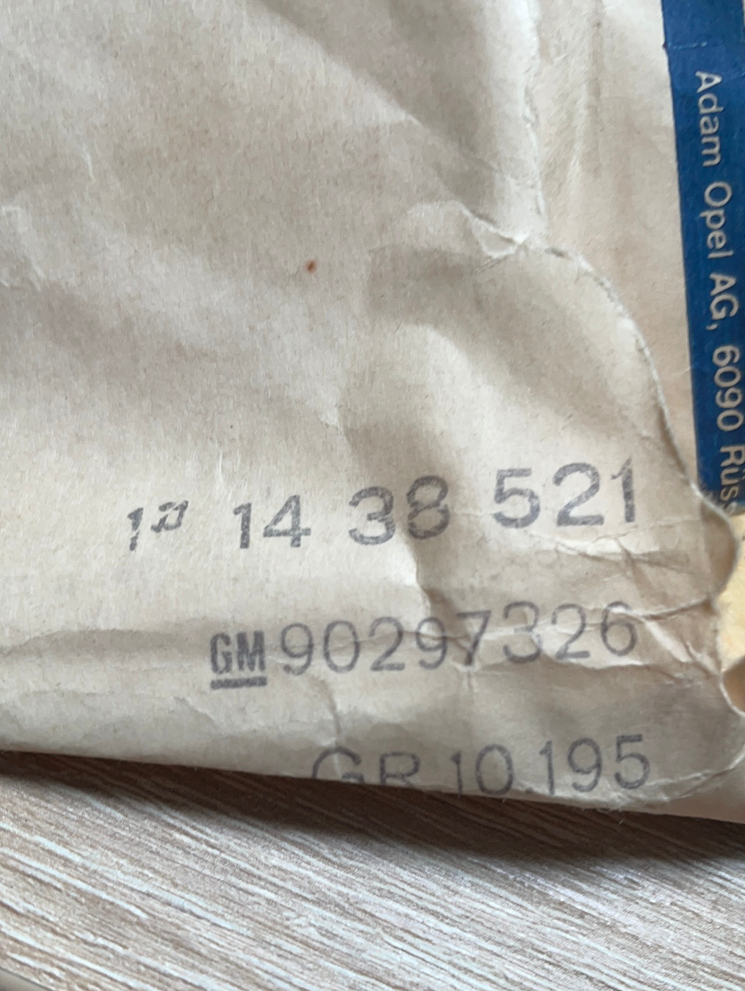 Original GM Opel Omega A Kappe Sonnenblende Pastellbeige Neu