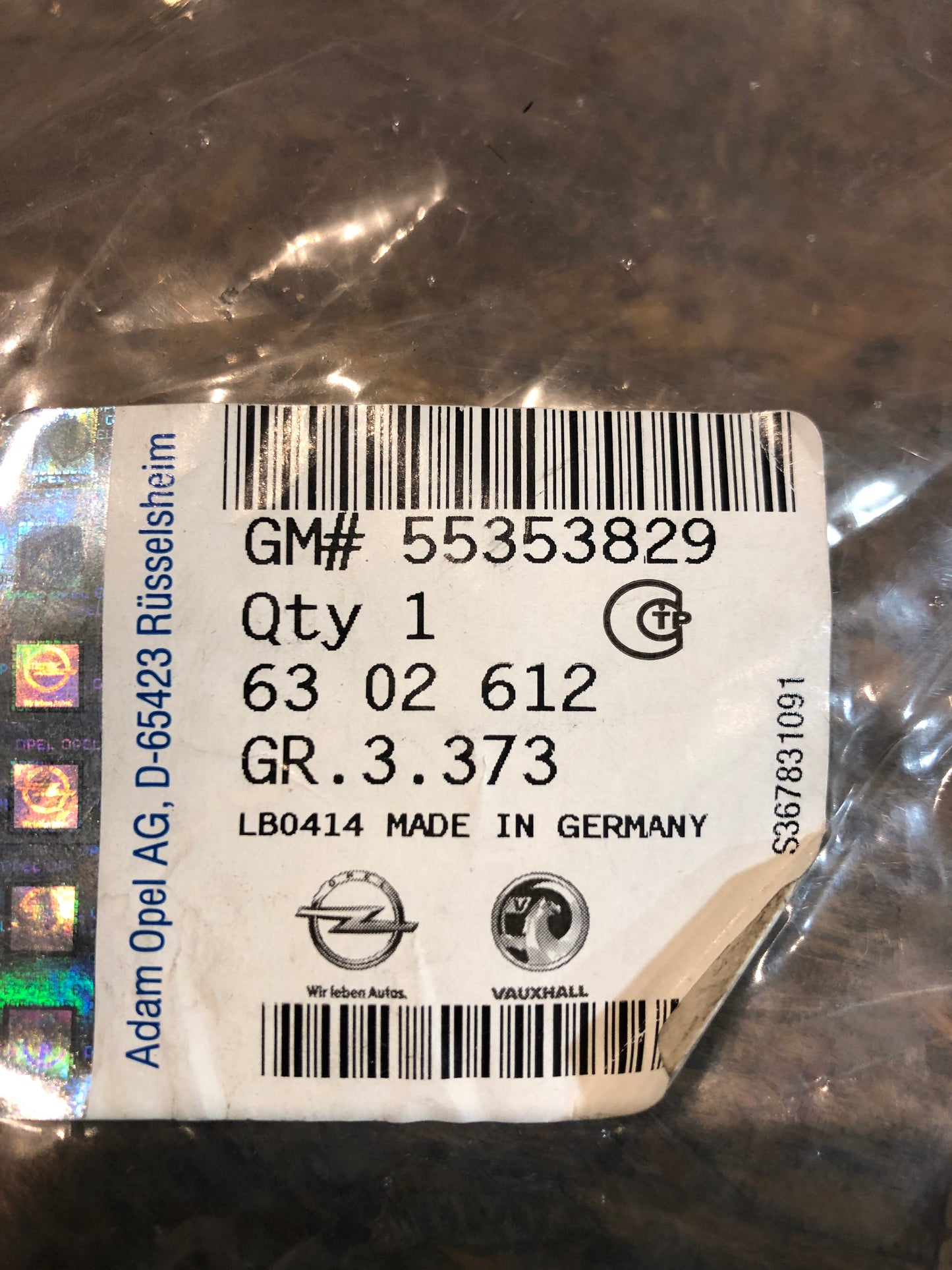 Original GM Opel Vectra B Ladeluftschlauch Neu