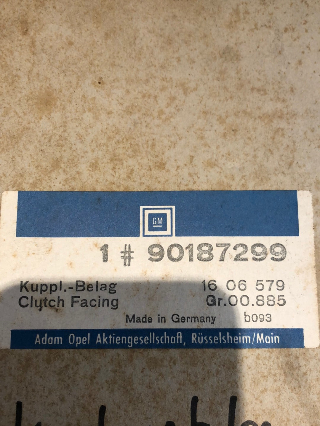 Original GM Opel Ascona C 1.6 Kupplungsbelag Neu