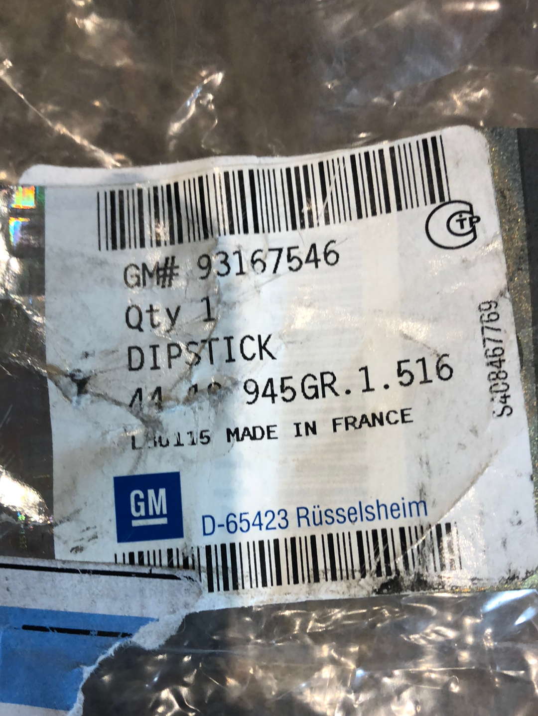 Original Opel Movano A Ölstab Neu