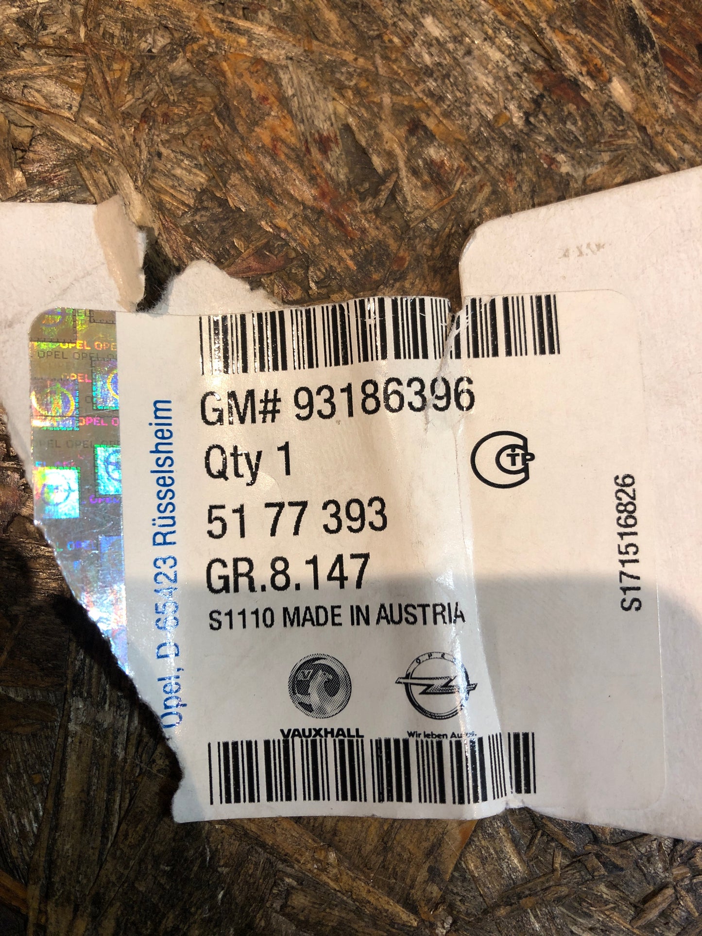 Original GM Opel Corsa C Schriftzug hinten Neu