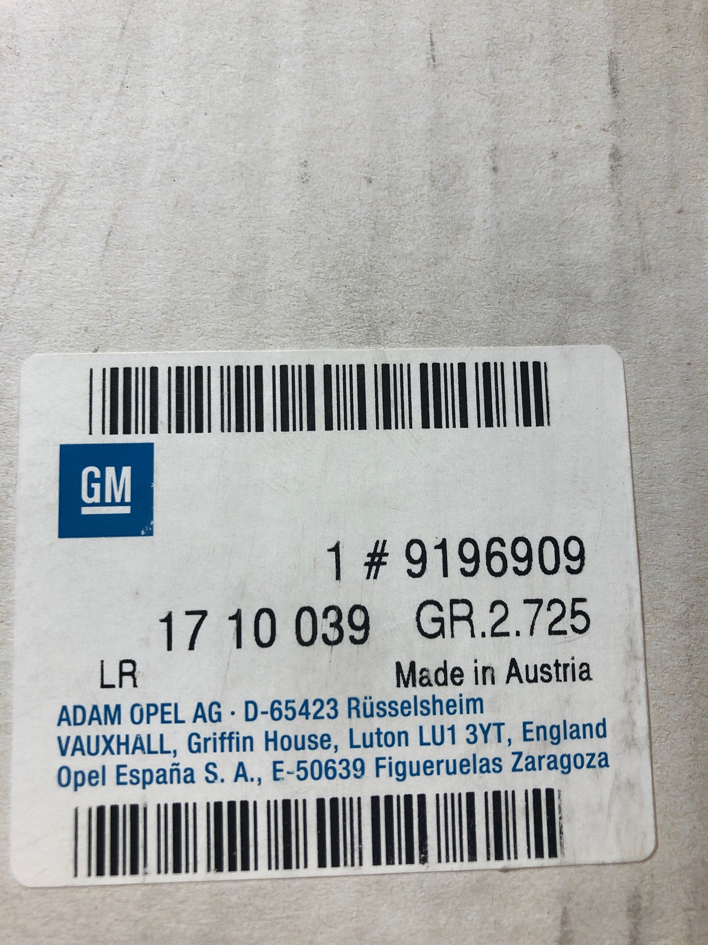 Original Opel Combo Nebelscheinwerfer Neu
