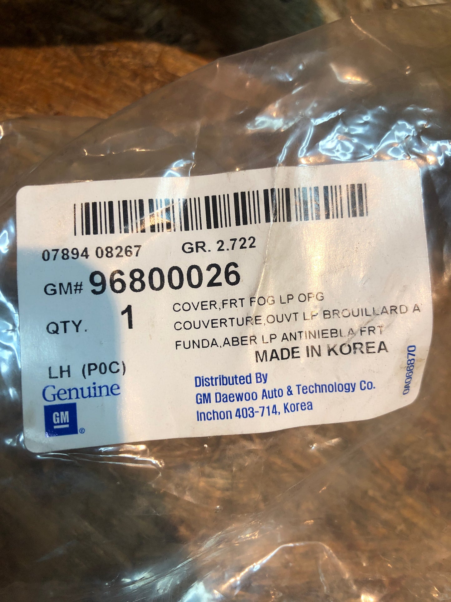 Original GM Chevrolet Captiva Abdeckung Scheinwerfer links Neu