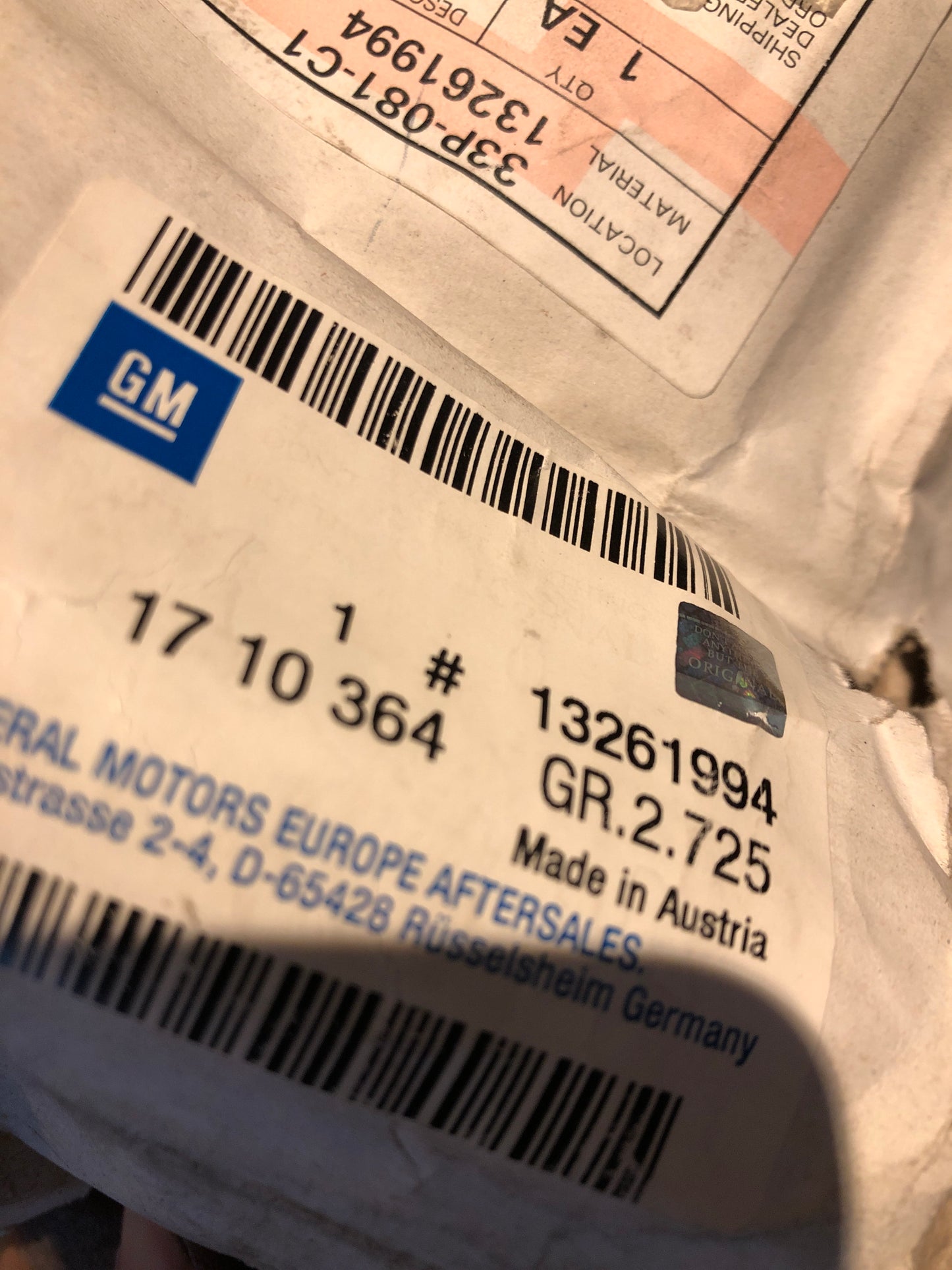 Original Opel Vectra C Nebelscheinwerfer rechts Neu