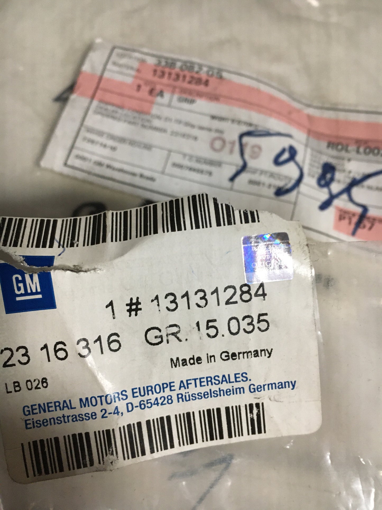 Original Astra G Zafira A Griff Gurtschlauf NEU