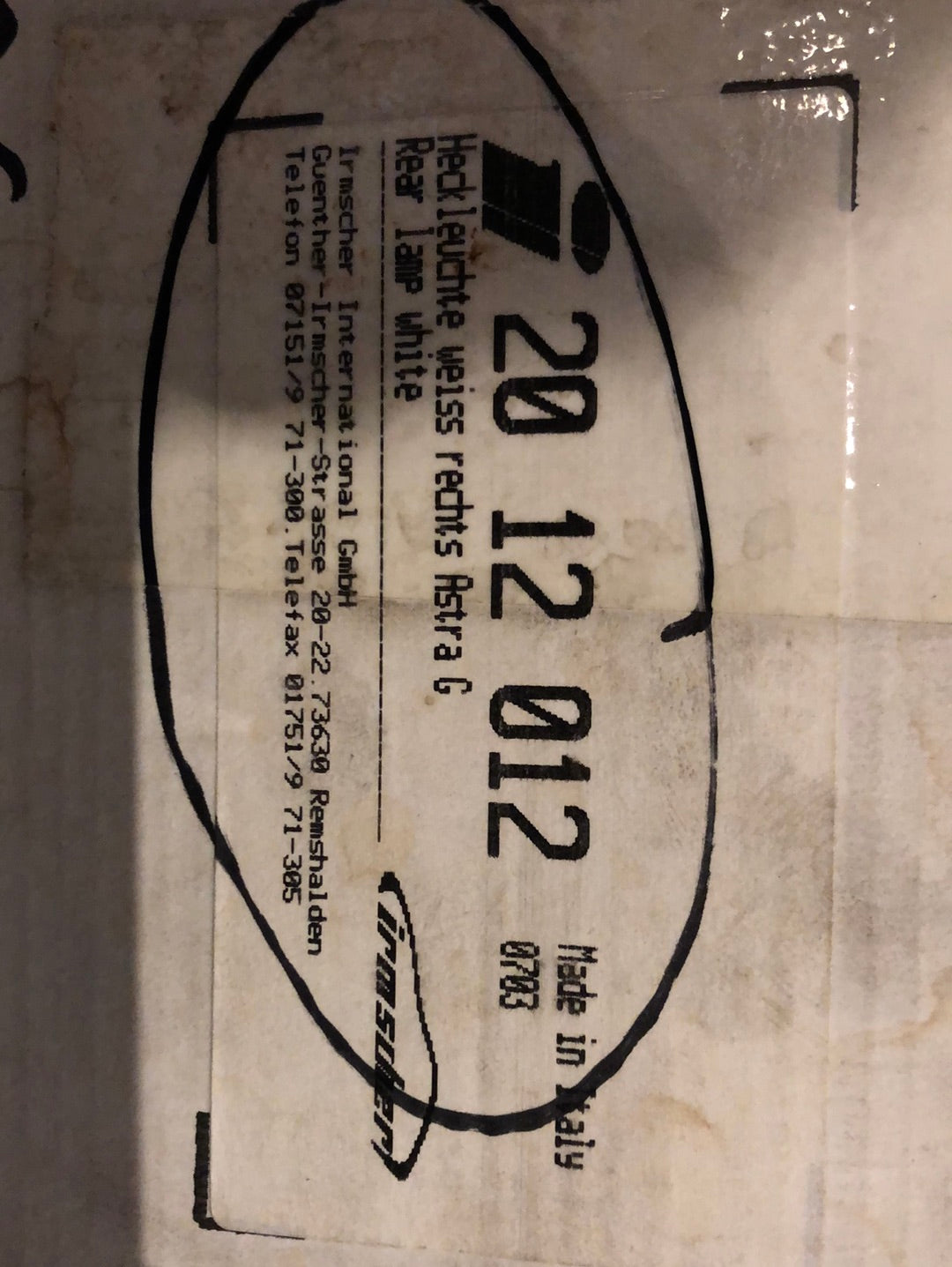 Original Irmscher Opel Astra G Heckleuchte rechts Neu