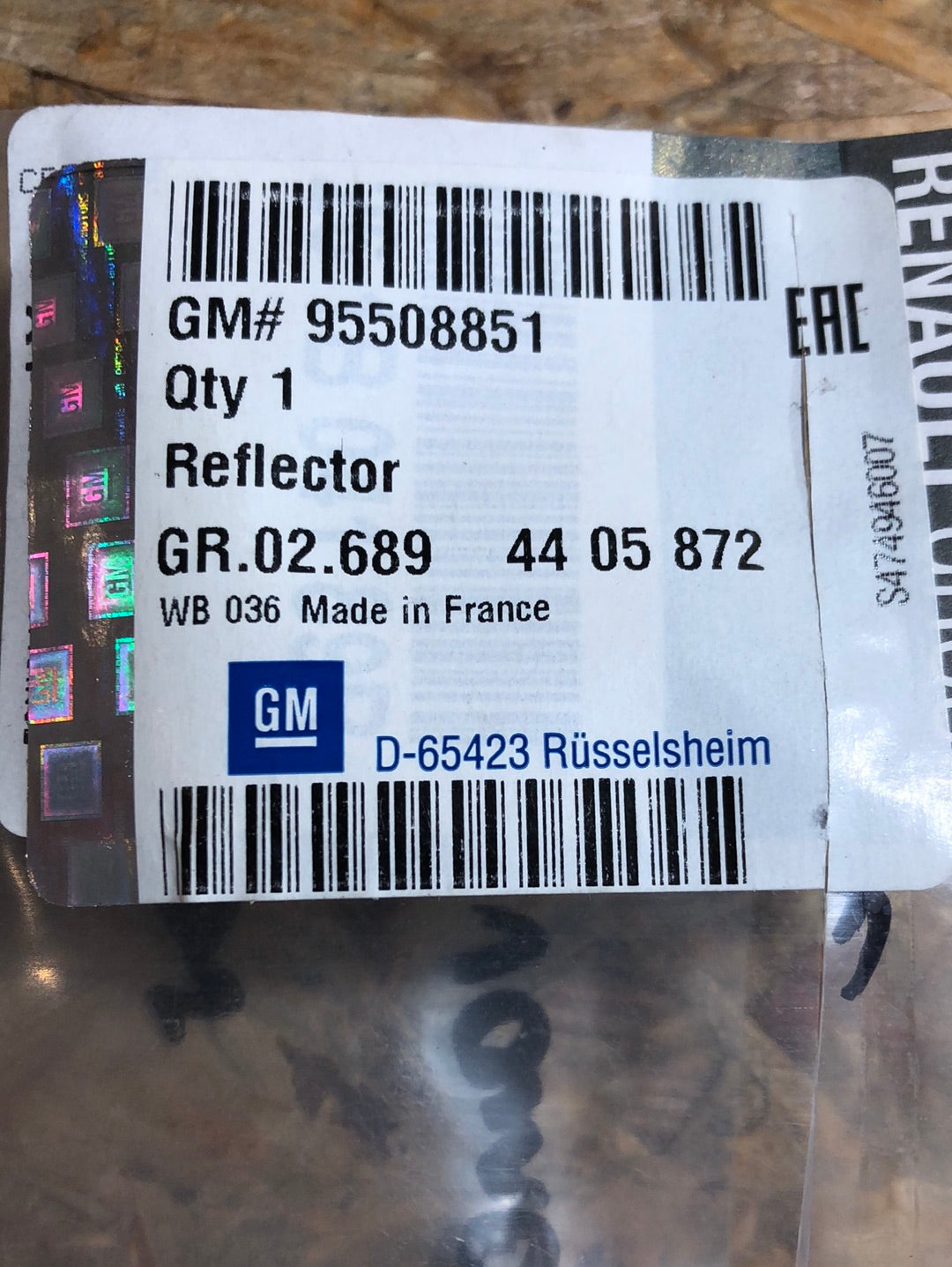 Original GM Opel Movano B Reflektor Neu