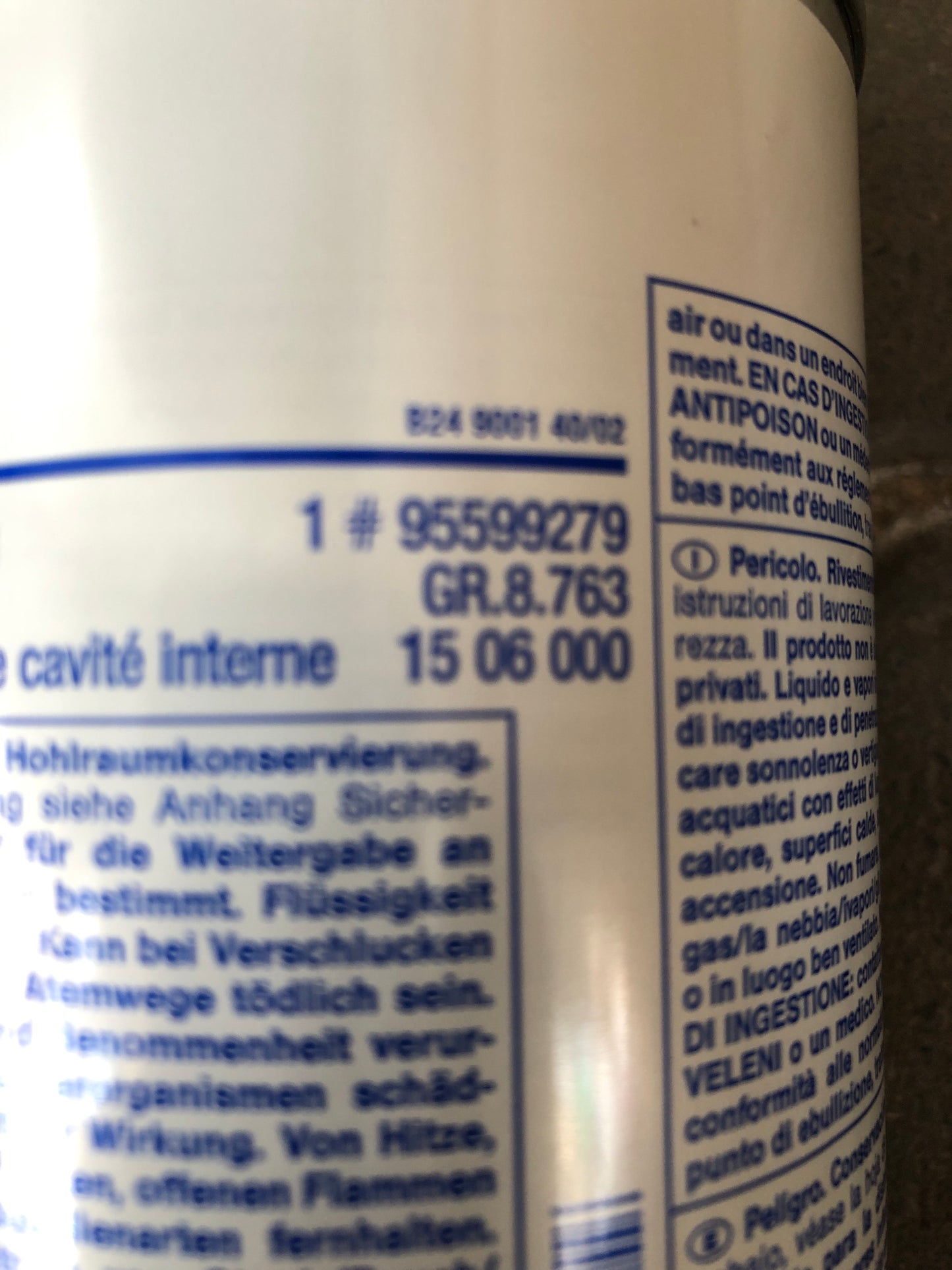 Original GM Opel Hohlraumkonservierung Neu