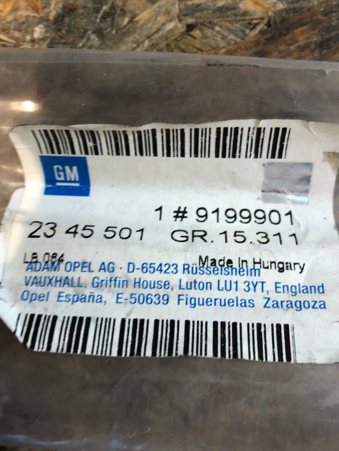 Original GM Opel Stützrohr Verkleidung Laderaum Mitte Hinten Neu