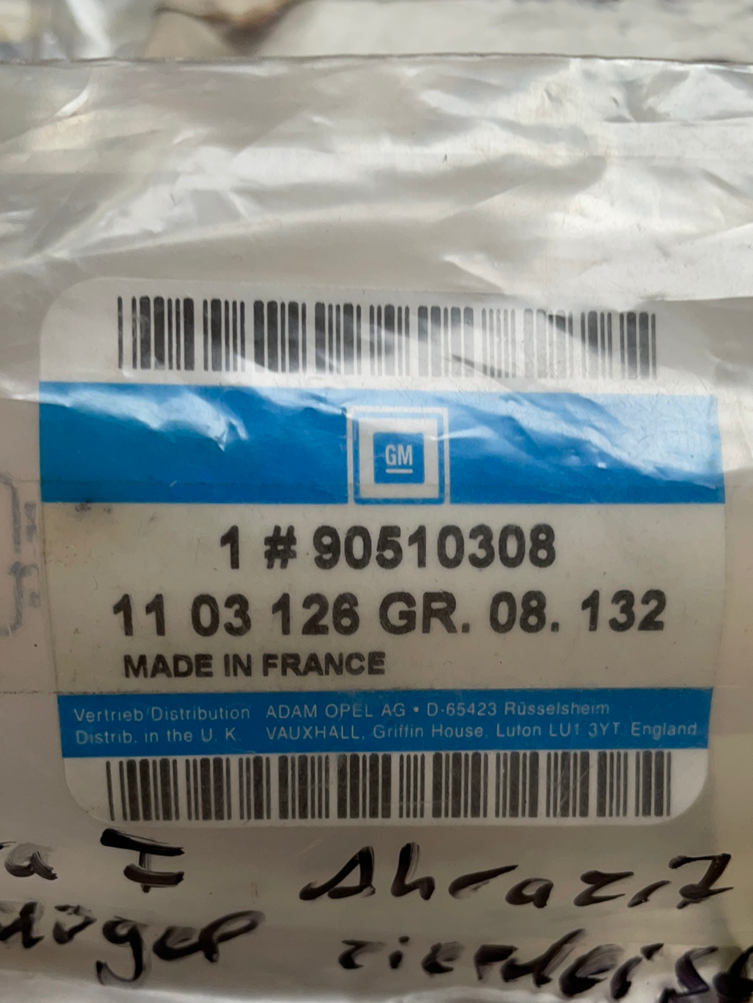 Original GM Opel Astra F Zierleiste Kotflügel vorne links Anthrazit Neu