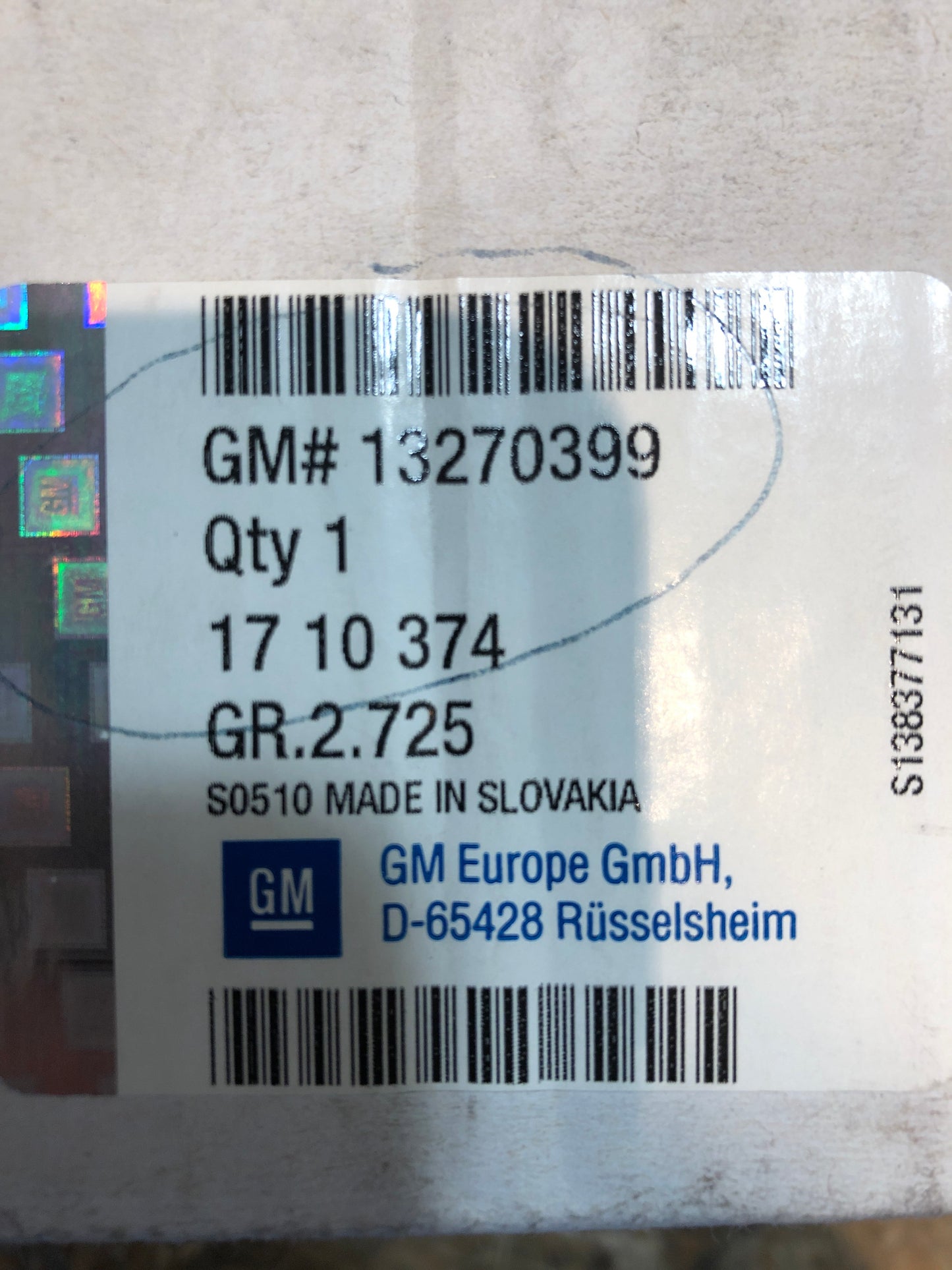 Original GM Opel Combo Nebelscheinwerfer Links Neu