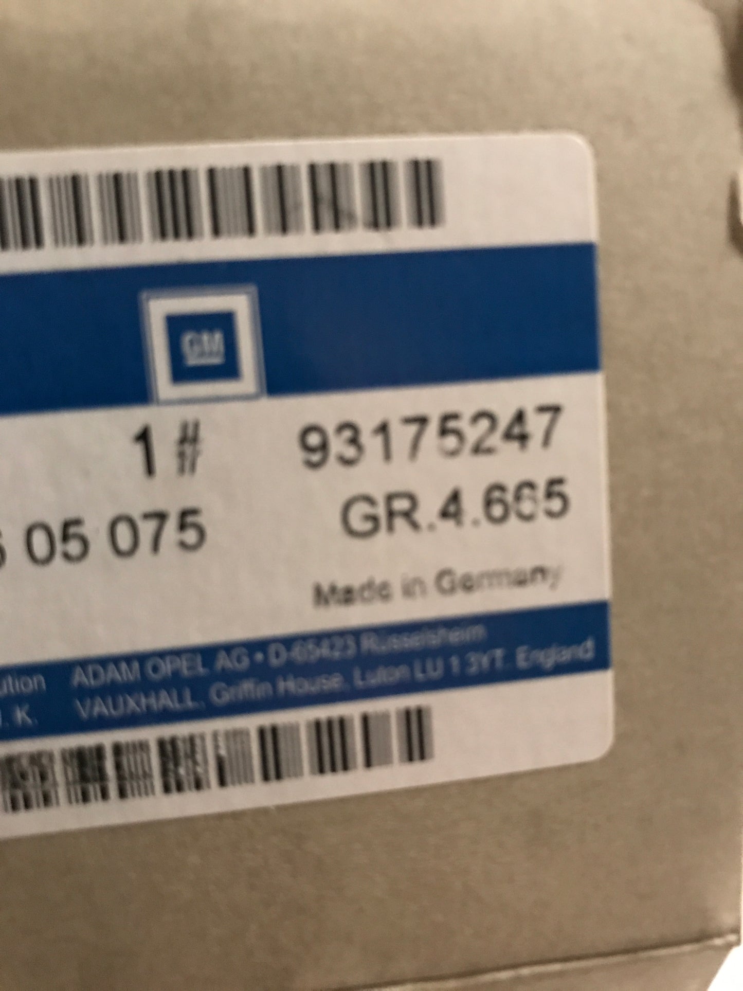 Original Astra G Zafira A Dämpfer Ausgleichgewicht Bremssattel hinten NEU