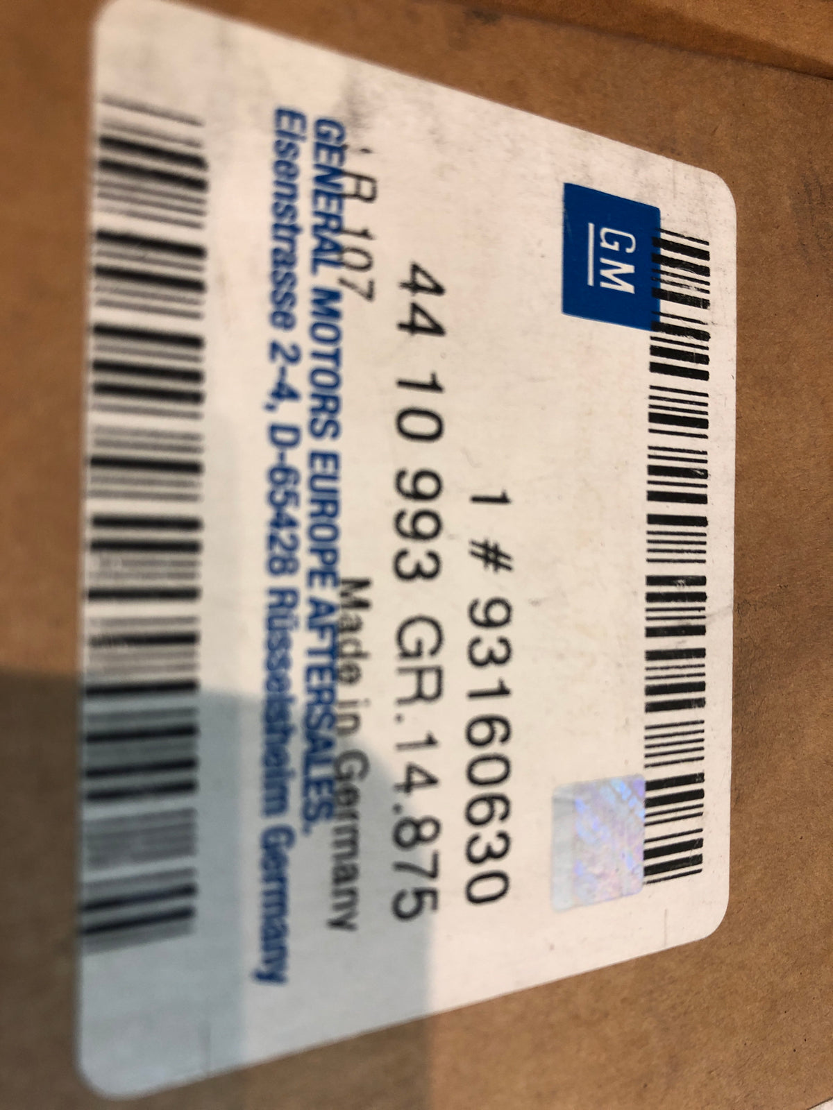 Original Opel Vivaro A Schloss Sicherheitsgurt Neu