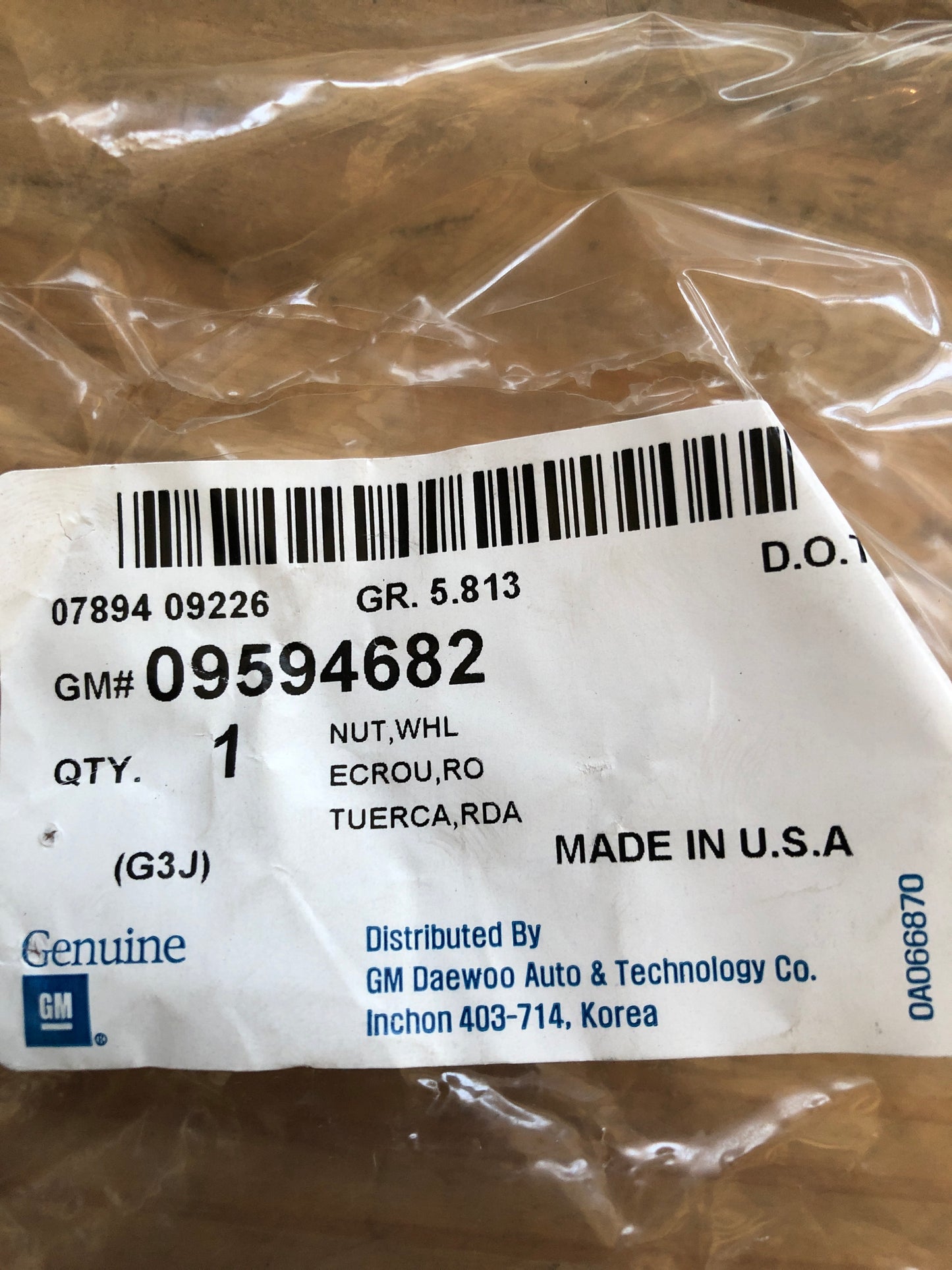 Original GM Opel Mokka Radmutter für Leichtmetallfelge Neu