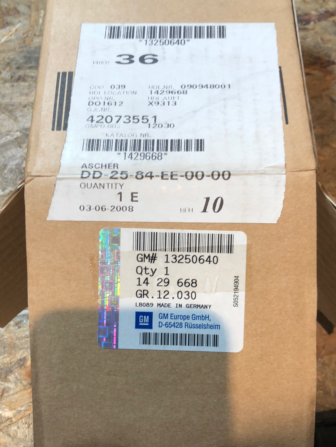 Original GM Opel Astra H Aschenbecher Mittelkonsole Schwarz Neu