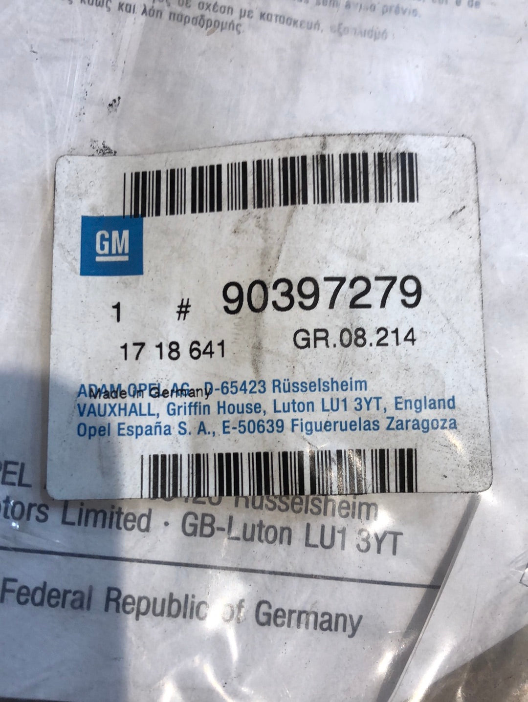 Original GM Opel Astra F Satz Schmutzfänger hinten Neu