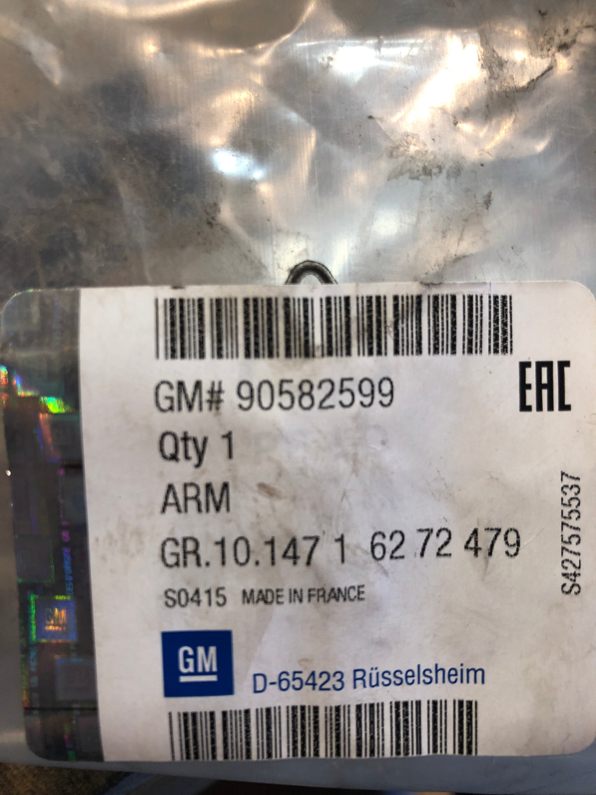 Original GM Opel Zafira A Wischerarm Heckklappe Neu