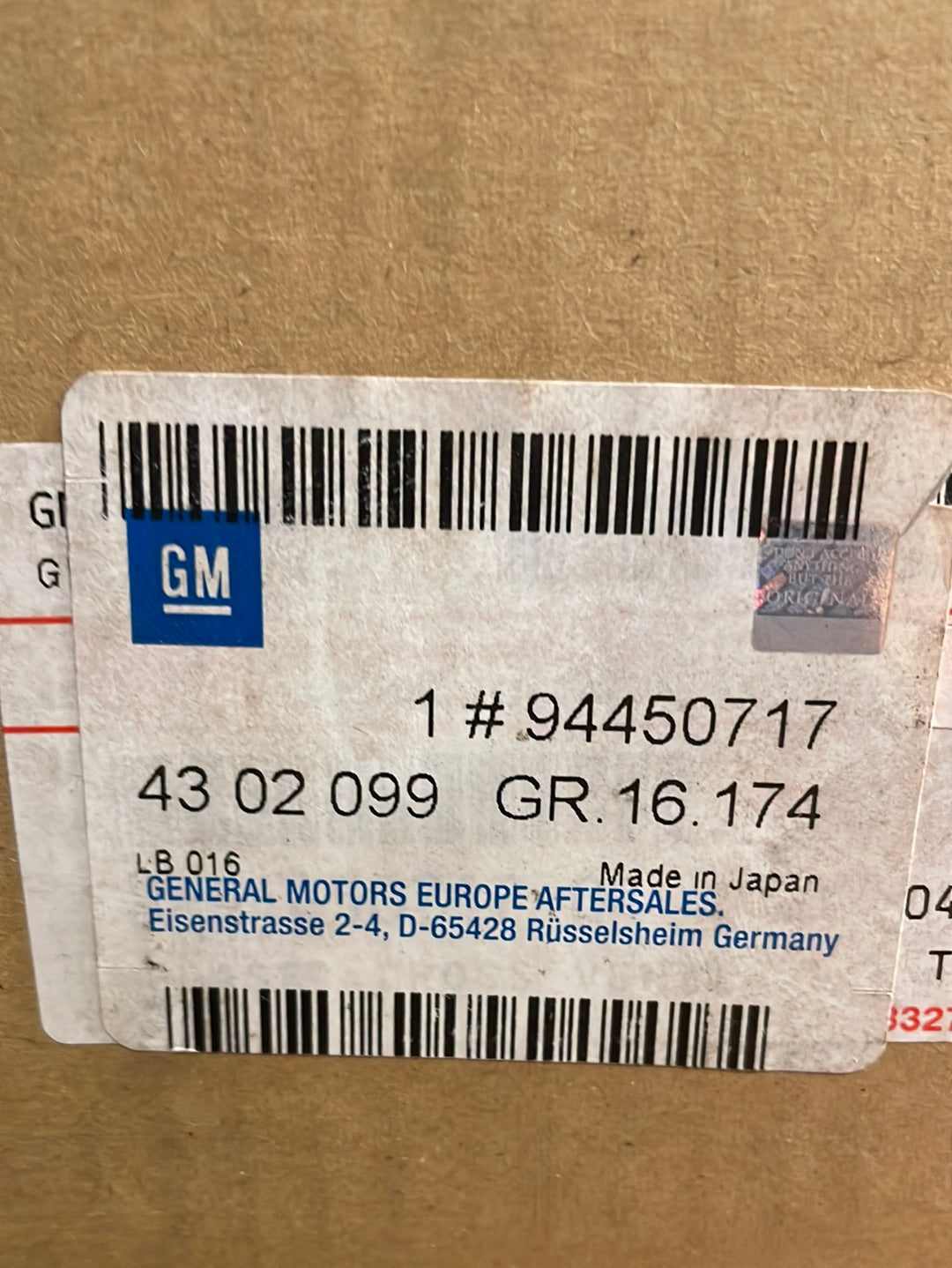 Original GM Opel Campo Scheibe Vordertür links Neu
