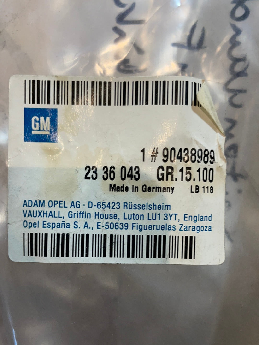 Original GM Opel Astra F 5-Türer Seitenwandverkleidung hinten links Neu