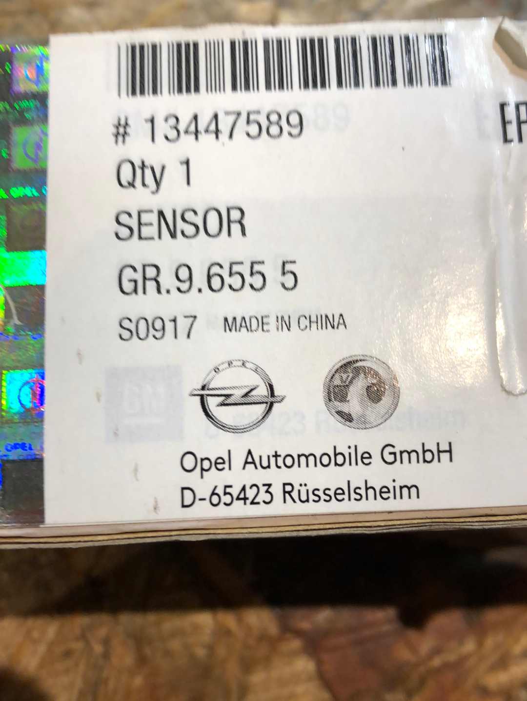Original GM Opel Astra K Parksensor Neu