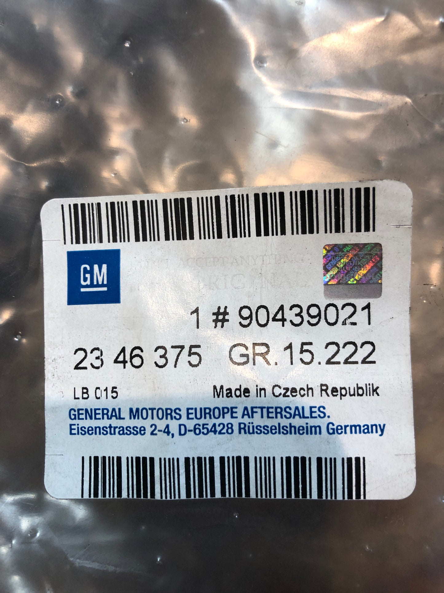 Original GM Opel Astra F Abdeckung Rückwand Neu