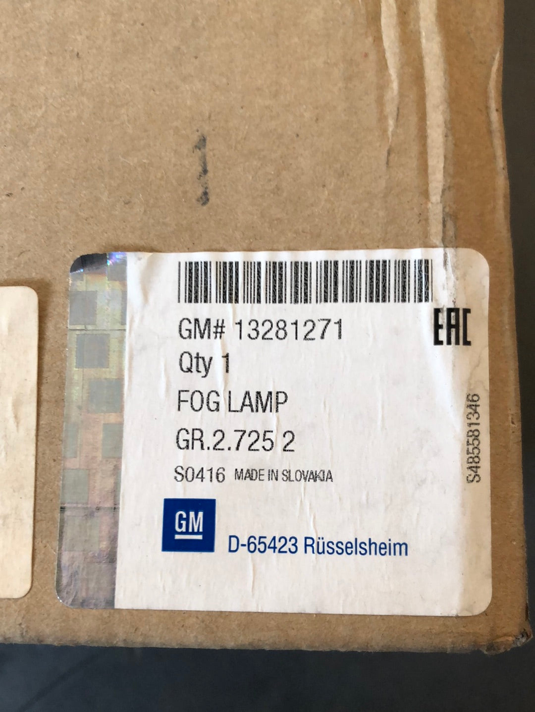 Original GM Opel Meriva B Nebelscheinwerfer rechts Neu