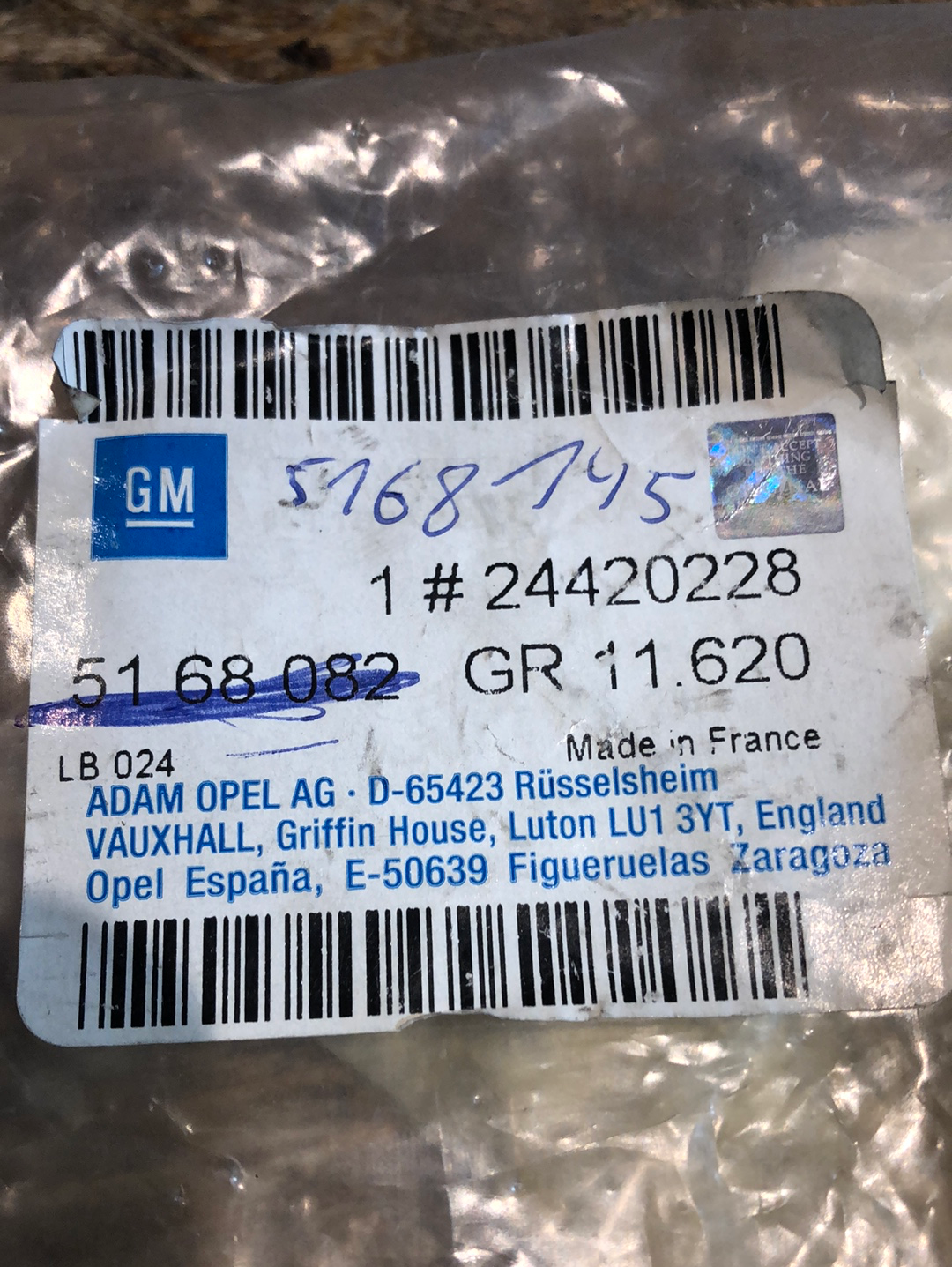 Original Opel Zafira Schloss Rücksitz links Neu